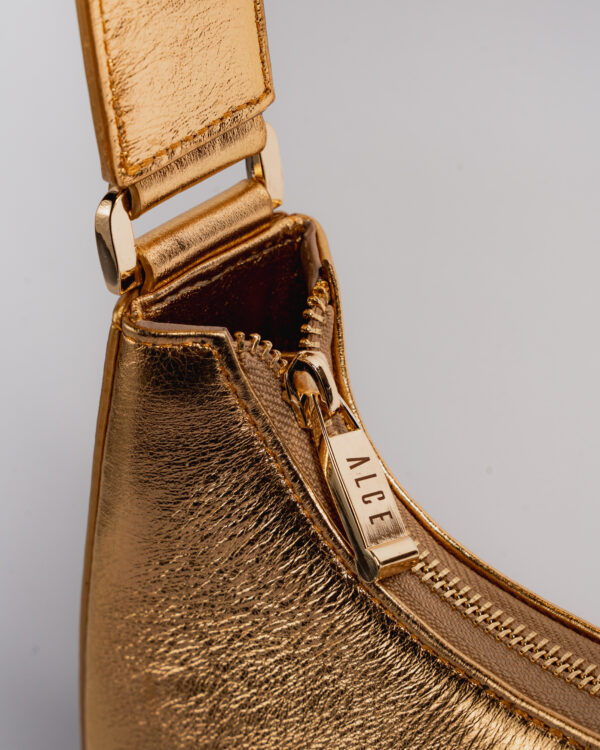 Bolso media luna dorado - Image 2