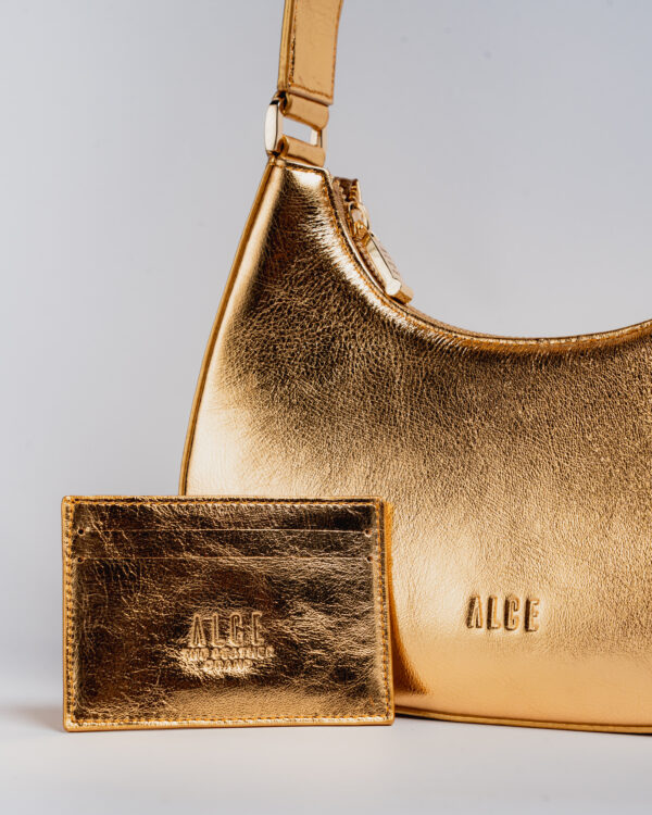 Bolso media luna dorado - Image 3
